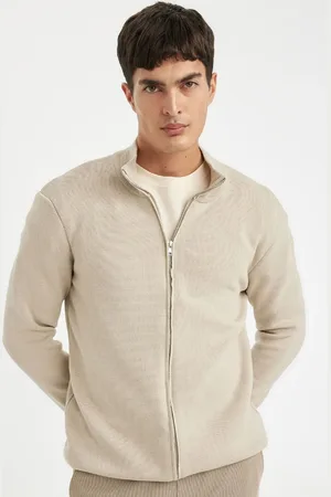 DeFacto Standard Fit Normal Cut Stehkragen Strickjacke Mit Reißverschluss C8158ax24au für Herren - S