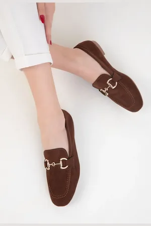 SOHO Braune Wildleder-loafer-schuhe für Damen - 36