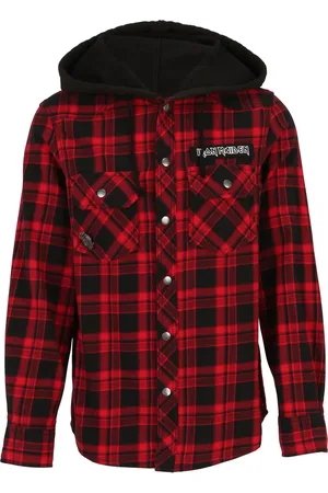 Brandit Iron Maiden Checkshirt Sweathood Eddy für Herren - 5XL