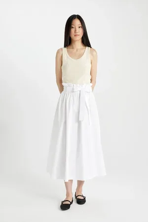 DeFacto A-linie Popeline-midirock Mit Normaler Taille für Damen - 40
