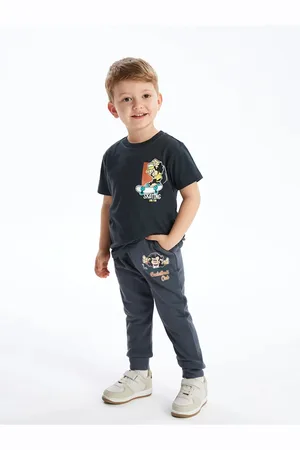 LC Waikiki Lcw Baby Jungen-trainingsanzughose Mit Elastischem Bund Und Nostalgischem Affen-aufdruck für Herren - 9–12 Monate