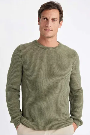 DeFacto Strukturierter Strickpullover Mit Normaler Passform Und Rundhalsausschnitt C8814ax24wn für Herren - XS