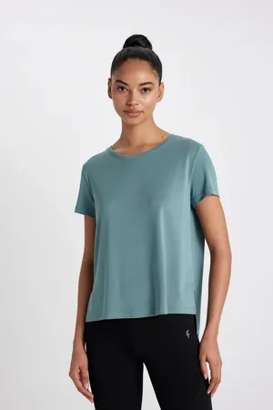 DeFacto Fit Modal Rundhalsausschnitt Sportler Kurzarm-t-shirt C0193ax24sm für Damen - S