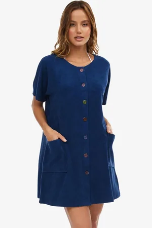 AYYILDIZ 59515 Marineblaues Handtuchkleid für Damen - M