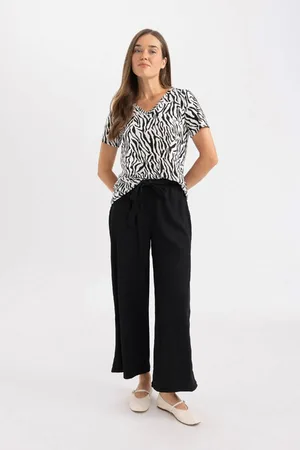 DeFacto Culotte-capri Mit Weitem Bein Und Wickeldesign - für Damen - 38
