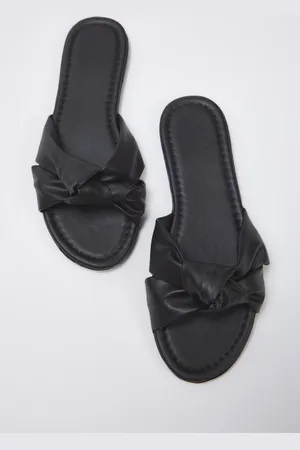 Trendyol Schwarze Knoten-detaillierte Mandel-toe-hausschuhe für Damen - 38