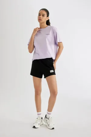 DeFacto Fit Slim Fit Slim Fit Kurze Bein Sport Shorts U8375az24sp für Damen - L