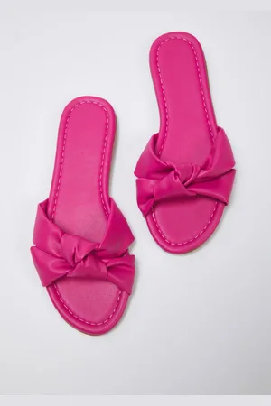 Trendyol Fuchsia Knot Detaillierte Mandel Toe Hausschuhe für Damen - 37