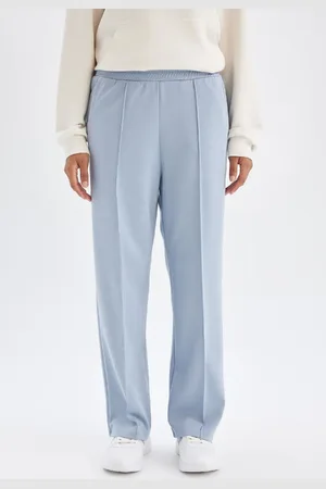 DeFacto Fit Sportsman Jogger-trainingsanzug, Basic Straight Standard Fit Wide Leg Skuba Diving Fabric A5628ax24 für Damen - M
