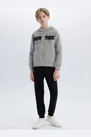DeFacto Bedrucktes Sweatshirt- Und Jogginghose-set Mit Kapuze Für Jungen – Reißverschluss, Elastische Taille, D2035a824au für Herren - 8–9 Jahre