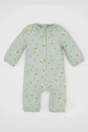 DeFacto Baby-overall Für Neugeborene, , Geknöpft, Mit Blumenmuster, Langärmlig, D4110a524wn für Damen - 18–24 Monate