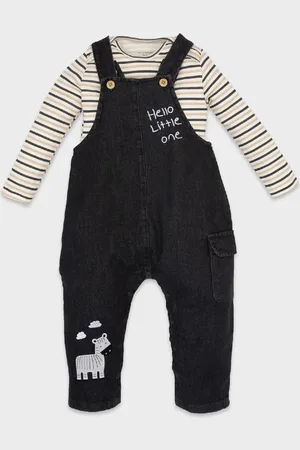DeFacto 2-teiliges Gestreiftes Set Für Babys – Langarm-t-shirt Und Jeans-salopet D4130a524wn für Herren - 1–3 Monate