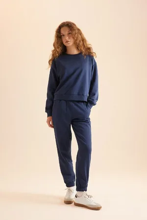 DeFacto Basic-trainingsanzug-set Aus Dickem Fleece Mit Normaler Passform Und Normaler Passform D8022axns für Damen - S