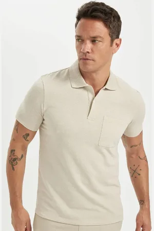 DeFacto Slim Fit Slim Fit Basic Solid Kurzarm-poloshirt D0031ax24sm für Herren - S