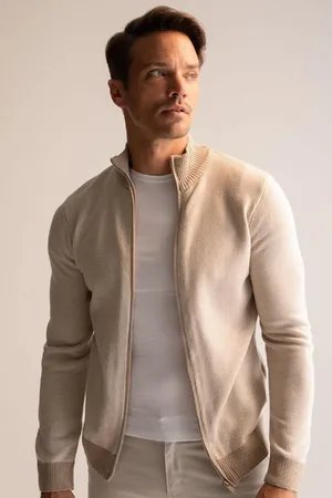 DeFacto Standard-passform, Normaler Schnitt, Stehkragen, Strickjacke Mit Reißverschluss, R1686az24au für Herren - 5XL