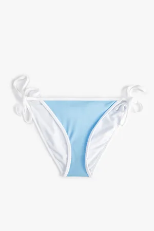 Koton Bikinihose Mit Normaler Taille, Seitlich Gebundenem Paspeldetail für Damen - 34