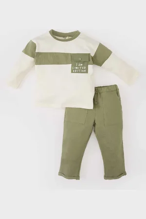 DeFacto Set Aus Sweatshirt Und Jogginghose Mit Farbblock Für Babys – B9266a525sp für Herren - 12–18 Monate