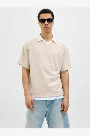 JACK & JONES Poloshirt Gedruckt Polokragen Poloshirt für Herren - M