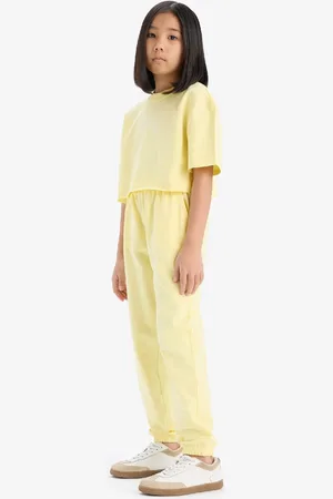 DeFacto 2-teiliges Set Für Mädchen Mit Rundhalsausschnitt, Bedrucktem Kurzarm-t-shirt Und Elastischen Jogginghosen An Der Taille Z8983 für Damen - 7–8 Jahre