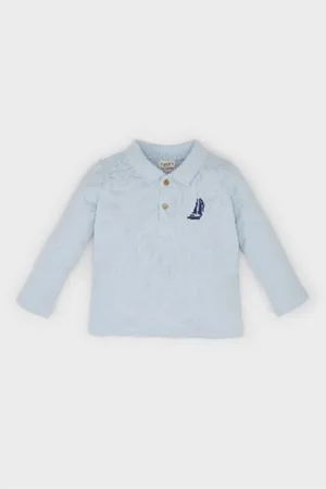 DeFacto Langärmliges Baby-t-shirt Mit Polokragen Und Piqué-aufdruck E0771a525sp für Herren - 5–6 Jahre
