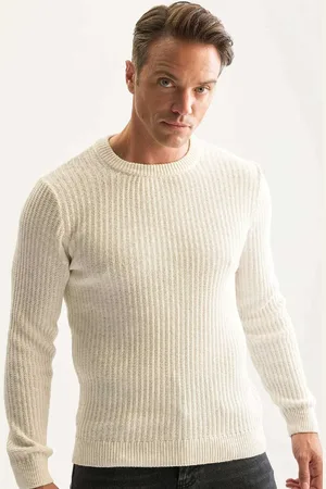 DeFacto Strukturierter Strickpullover Mit Standard-passform Und Rundhalsausschnitt E0811axns für Herren - 4XL