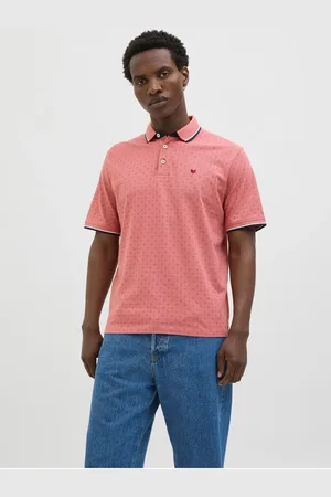JACK & JONES Poloshirt All Over Print Polokragen Poloshirt für Herren - 2XL
