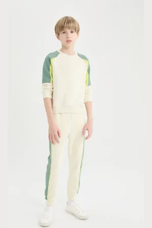 DeFacto 2-teiliges Set Für Jungen – Sweatshirt Mit Rundhalsausschnitt Und Jogginghose Mit Elastischem Bund D9865a825sp für Herren - 9–10 Jahre