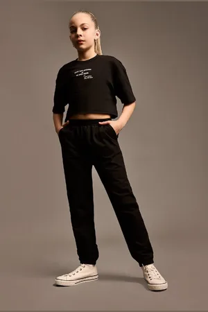 DeFacto 2-teiliges Set Für Mädchen Mit Rundhalsausschnitt, Bedrucktem Kurzarm-t-shirt Und Elastischen Jogginghosen An Der Taille Z8983 für Damen - 5–6 Jahre