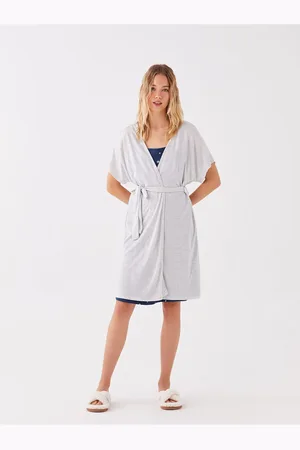 LC Waikiki Lw – Schalkragen, Einfarbig, Kurzärmelig, Morgenmantel für Damen - M