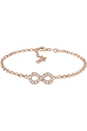 Elli 925 Sterling Silber – Armband, Unendlichkeitssymbol, Grundlegende Kristalle für Damen - 20 cm