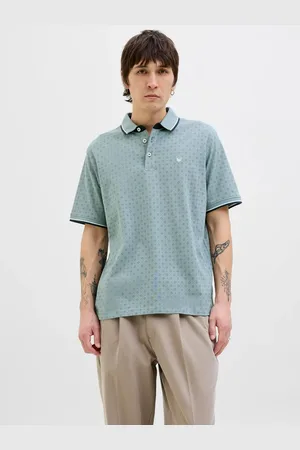 JACK & JONES Poloshirt All Over Print Polokragen Poloshirt für Herren - 2XL