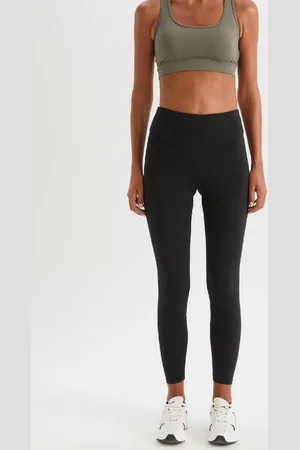 DeFacto Passform Mit Hoher Taille, Tailliert, Flexibel, Basic, Einfarbig, Sportler-leggings B4147ax25sp für Damen - XL