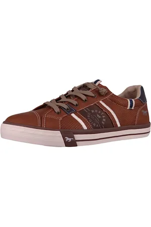Mustang Düşük Spor Ayakkabı Düşük Üst 4072317 307 Cognac Kunstleder für Herren - 41