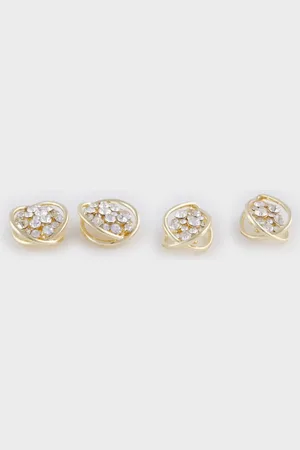 DeFacto Gold-stein-ohrringe , 2er-set – E1445axns für Damen - One Size