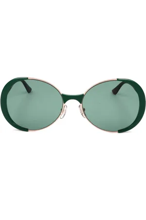 Marni Marke Me 648s 315 Metall Goldrahmen Grünes Bio-glas 57 Ekartman Sonnenbrille für Damen - One Size