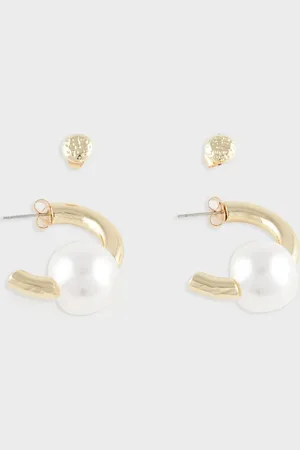 DeFacto Ohrringe Mit 2 Perlen In Gold E3990axns für Damen - One Size
