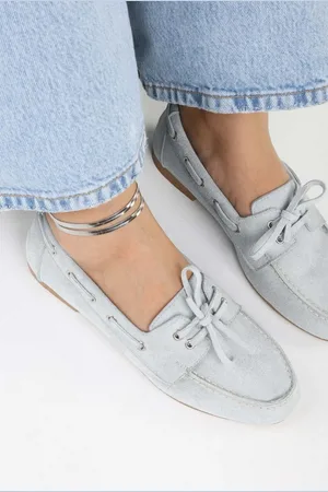 Shoeberry Tinkera-ballerinas Aus Grauem Wildleder für Damen - 40