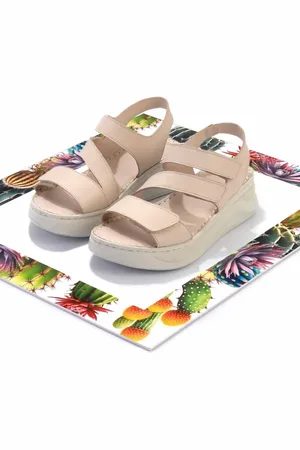 Disney Beigefarbene Sandalen Aus Echtem Leder K 05281018003 für Damen - 39