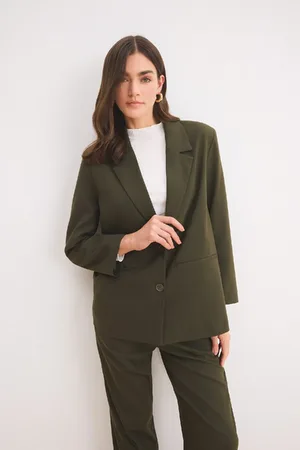 DeFacto Blazerjacke Mit Normaler Passform – Gerader Schnitt Mit Knöpfen für Damen - 38