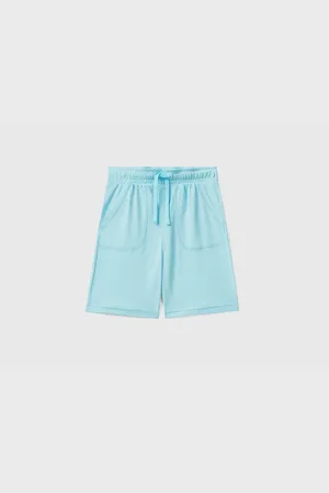 Benetton Türkise Shorts Aus Bio-baumwolle Mit Label-logo Und Tasche Für Jungen In für Herren - 7–8 Jahre