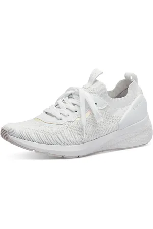 Tamaris Low Sneaker Low Top 1-23714-42 100 White Textil/synthetik Mit Removable Sock für Damen - 40