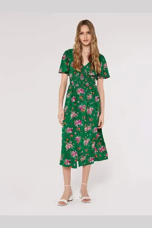 Apricot Smock Midikleid für Damen - S
