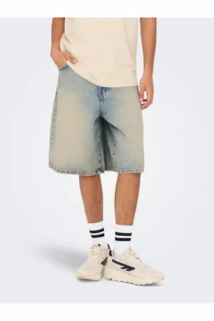 Only & Sons Jeans-shorts Onscarl Mid Rise Ballon Schnitt Shorts für Herren - M