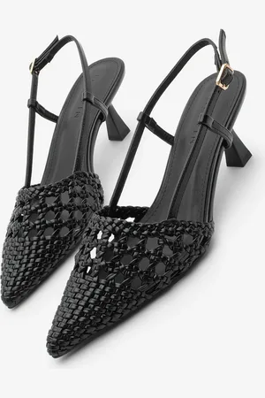 Marjin Stiletto-schuhe Mit Spitzer Zehenpartie, Handgestrickt, Schwarze Todela-schuhe Mit Absatz - 38