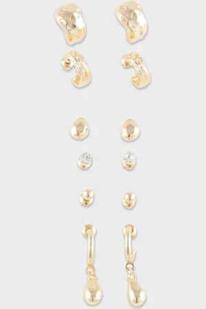 DeFacto 6-teilige Goldohrringe E4450axns für Damen - One Size