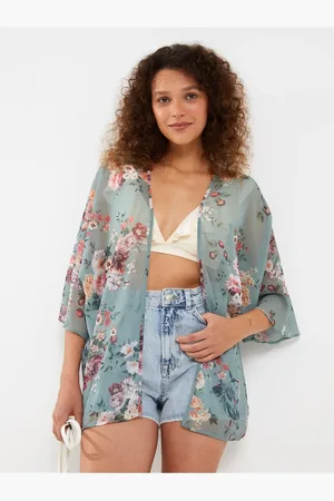 LC Waikiki Gemusterter Kimono Mit Schalkragen für Damen - 38