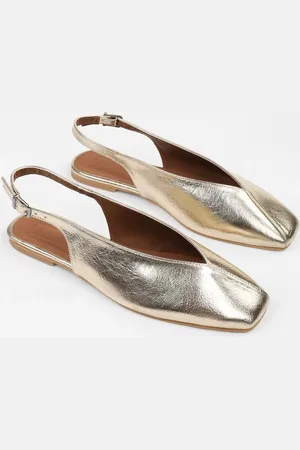 Shoeberry Noya Gold Shiny Ballerinas für Damen - 38