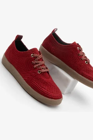 Marjin Sneaker Mit Bestickter Stickerei Und Bunter Schnürung, Sportschuhe Valgin Claret Red für Damen - 36