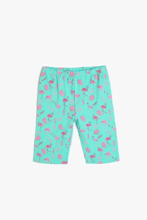 Koton Kurze Strumpfhose Aus Baumwolle Mit Flamingo-aufdruck – Elastischer Bund für Damen - 6–7 Jahre