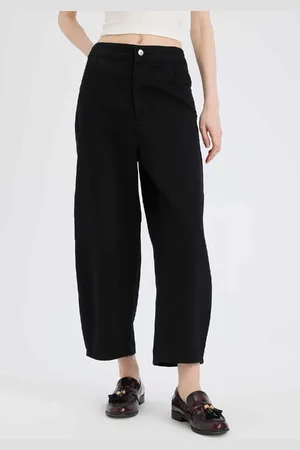 DeFacto Weiche Jeanshose Mit Barrel-passform Und Normaler Taille, Knöchellang, für Damen - 32